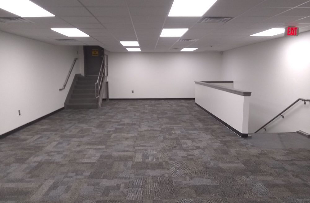 painting new offices at Woodbury Nissan in Woodbury, NJ