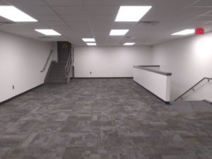 painting new offices at Woodbury Nissan in Woodbury, NJ