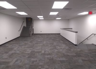 painting new offices at Woodbury Nissan in Woodbury, NJ